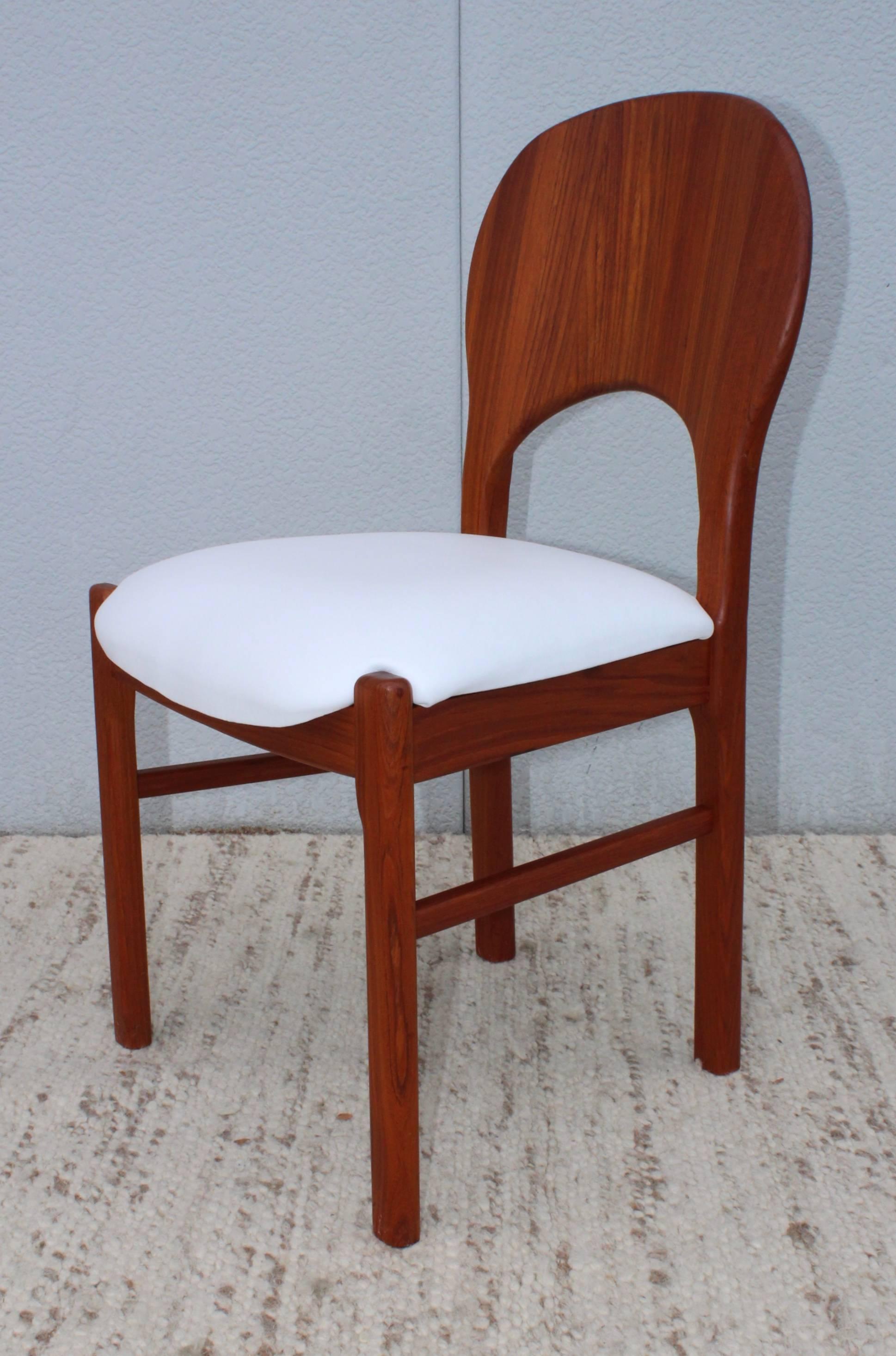 Thai Rare Benny Linden Teak and Leather Dining Chairs