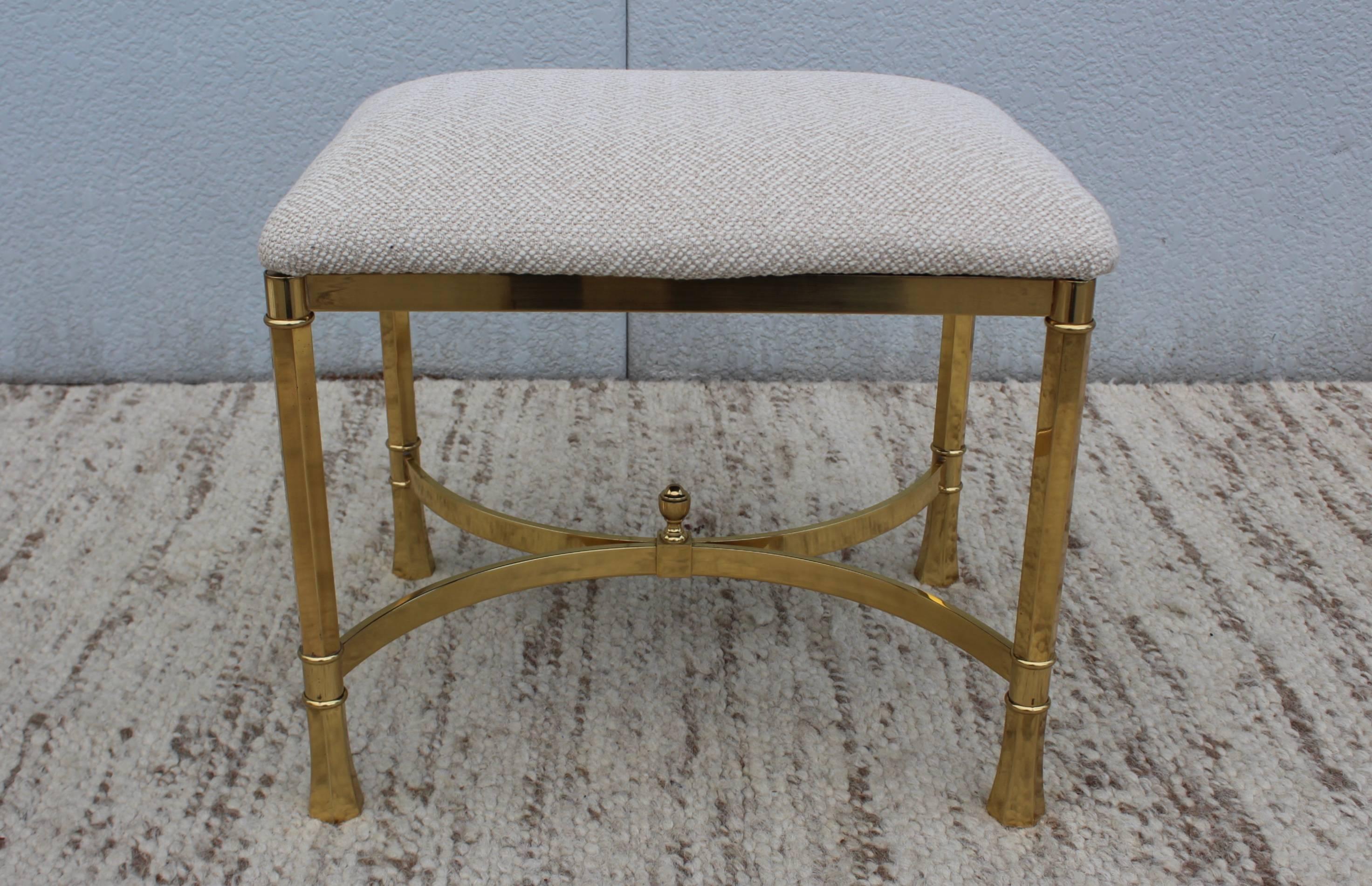 20th Century 1970s Modern Italian Brass Ottomans For Sale