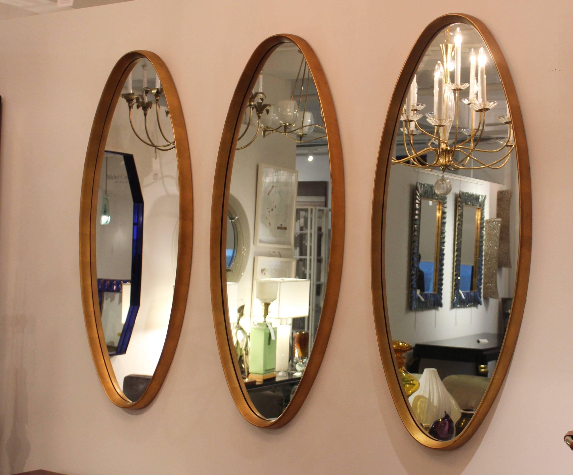mid century oval mirror