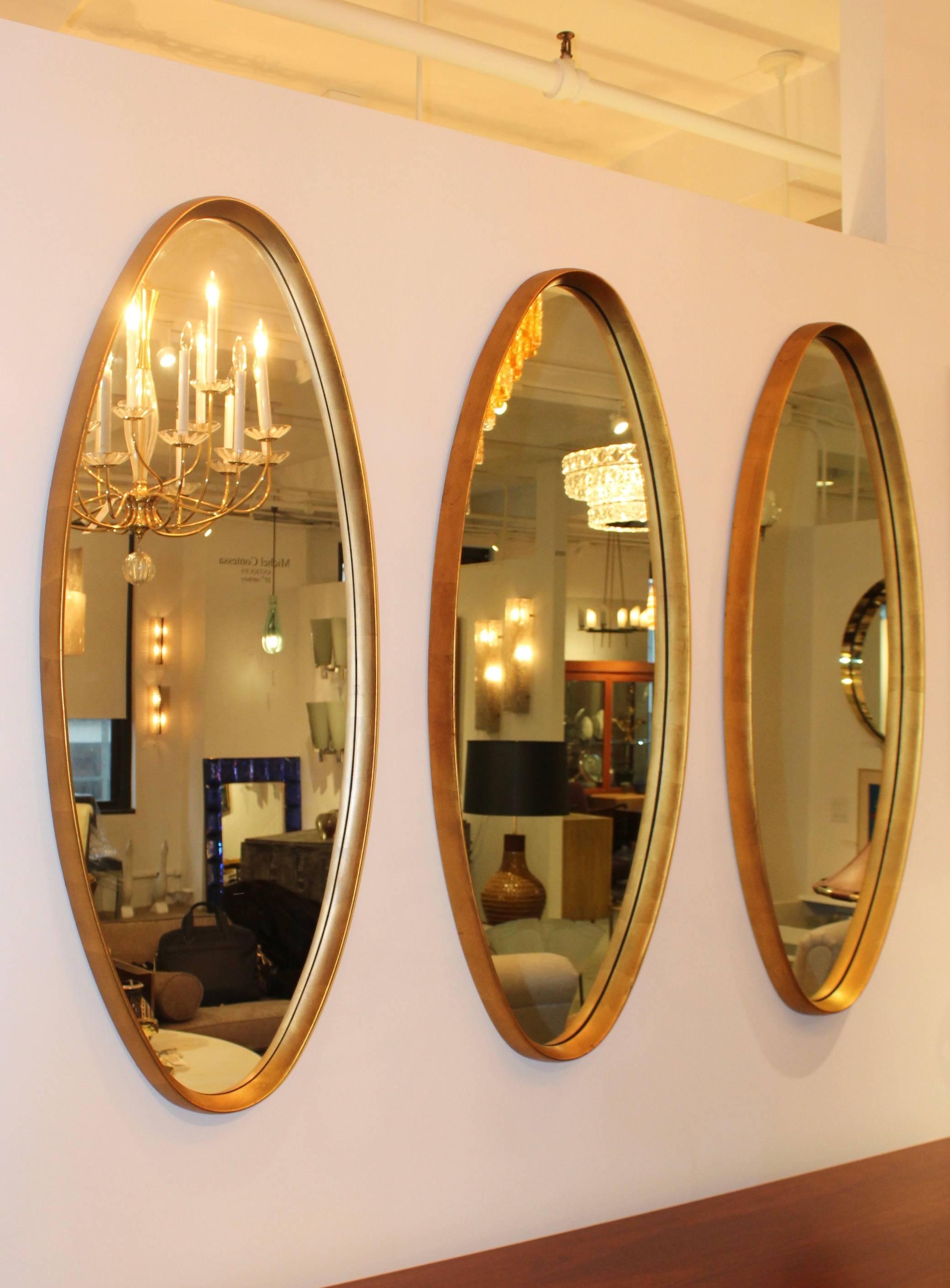 mid century modern gold mirror