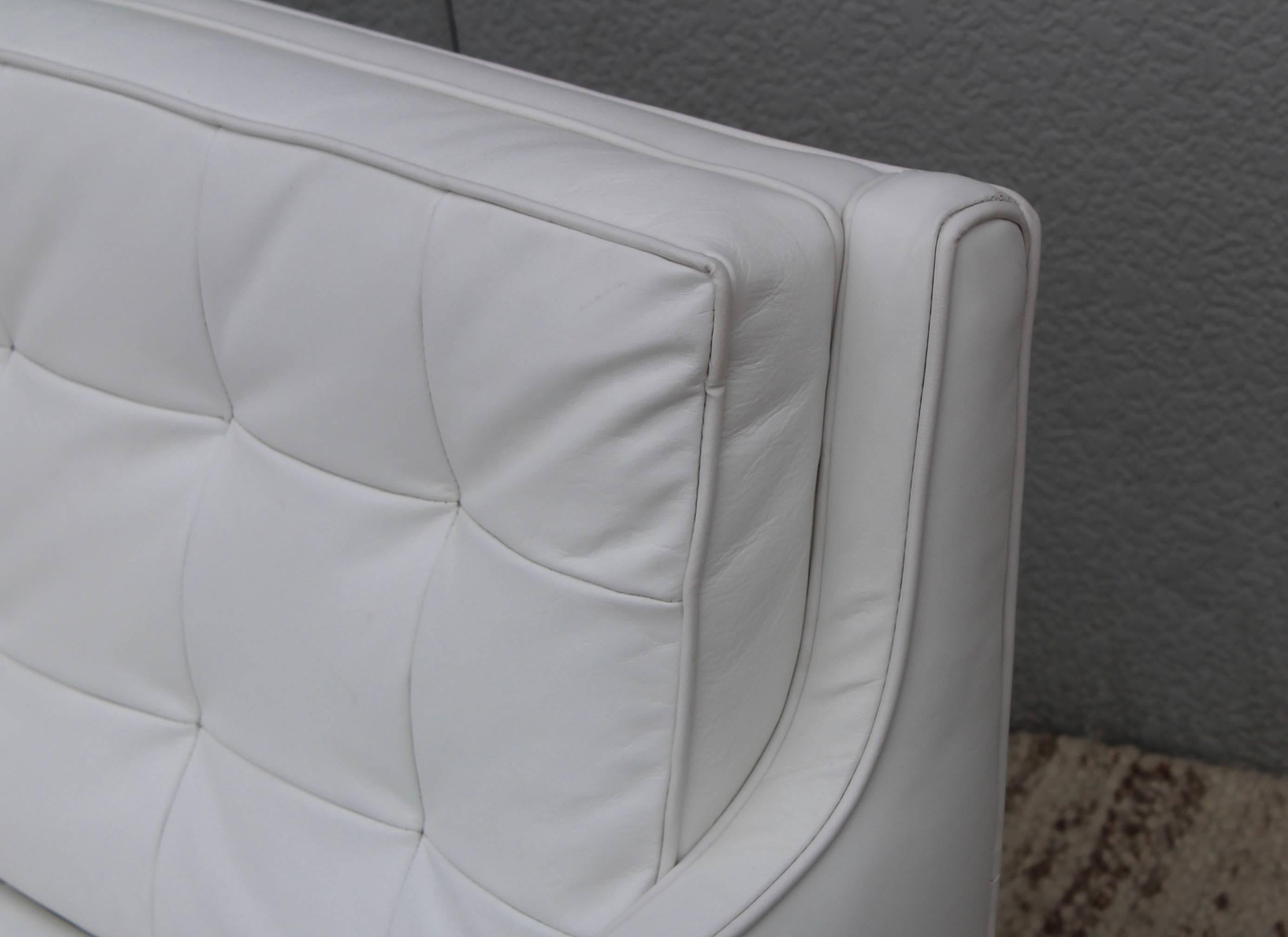 Patrician Furniture Leather And Chrome Sofa 1