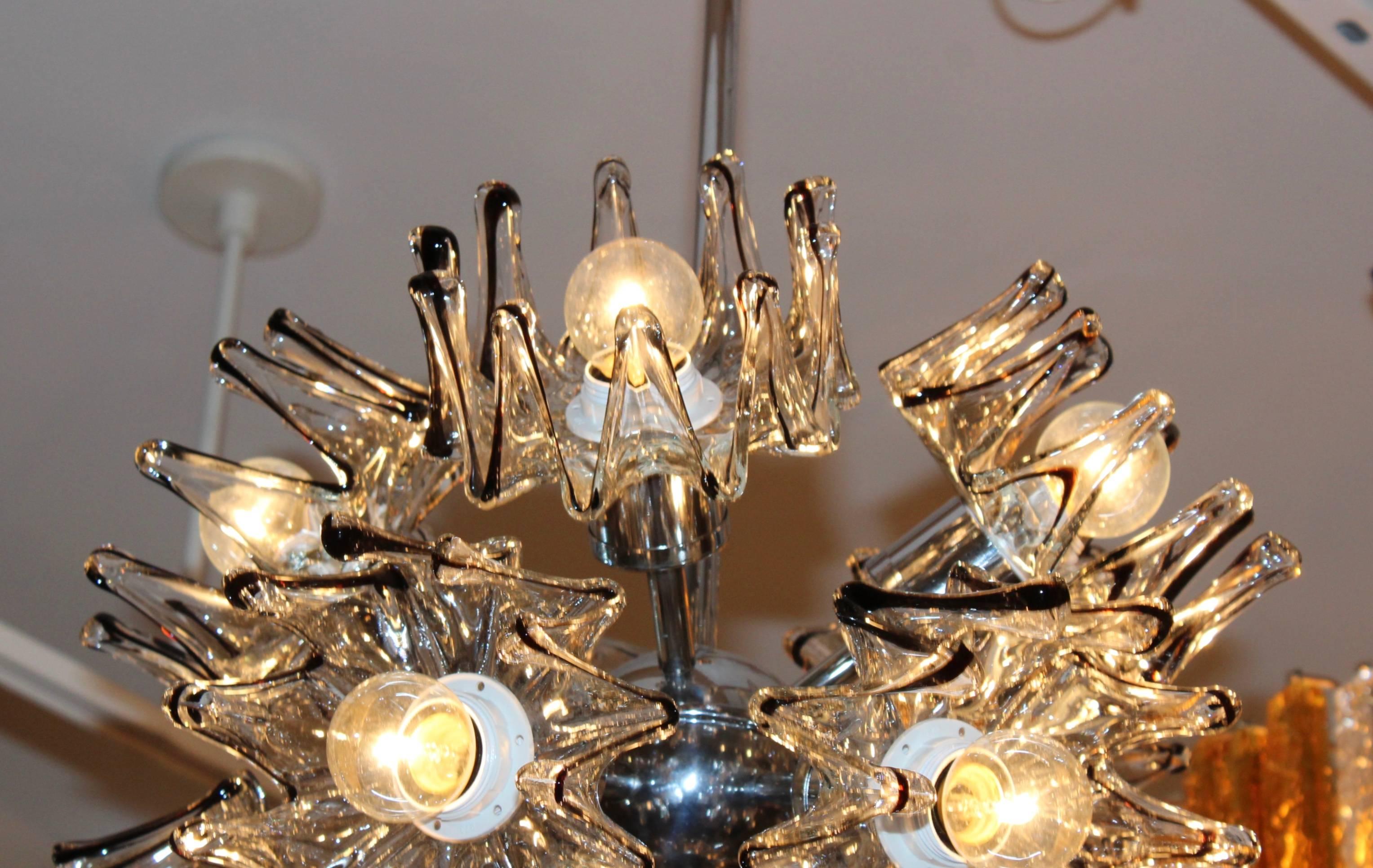 1970s Mazzega Sputnik Chandelier In Excellent Condition For Sale In New York, NY