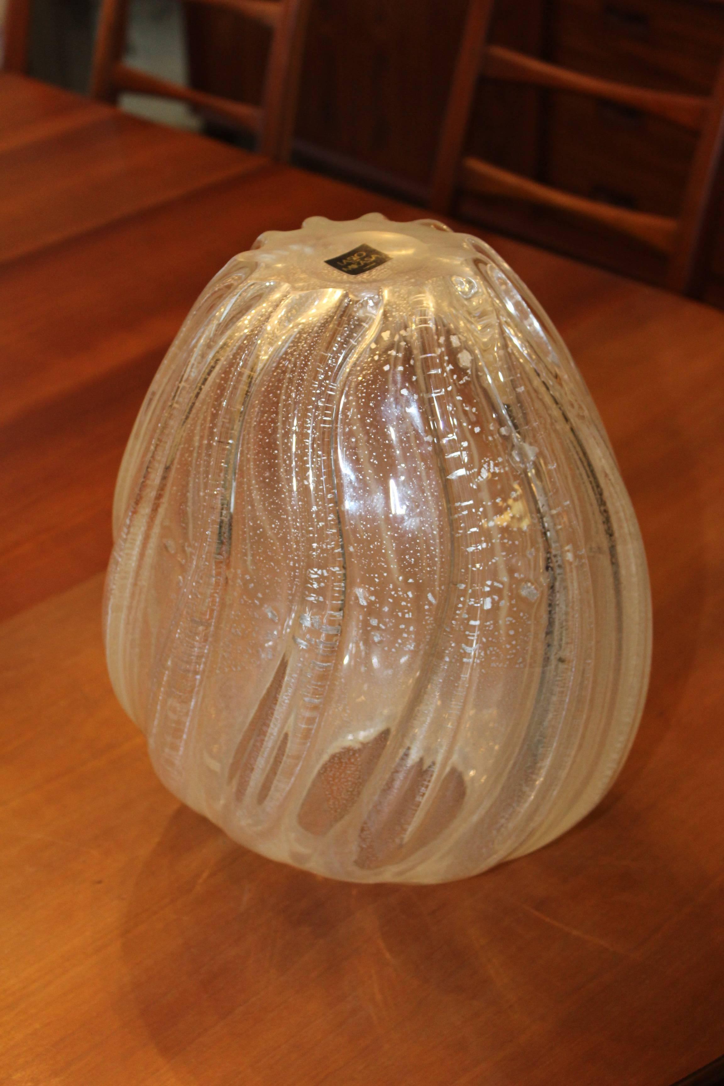 Japanese Larry Laslo Art glass Vase