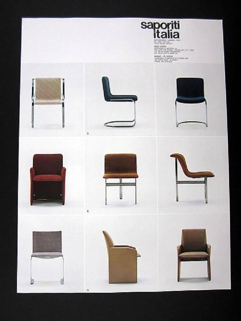 Plated Lens Chairs by Giovanni Offredi for Saporiti For Sale