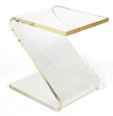 Lucite Z Occasional Table by John Mascheroni