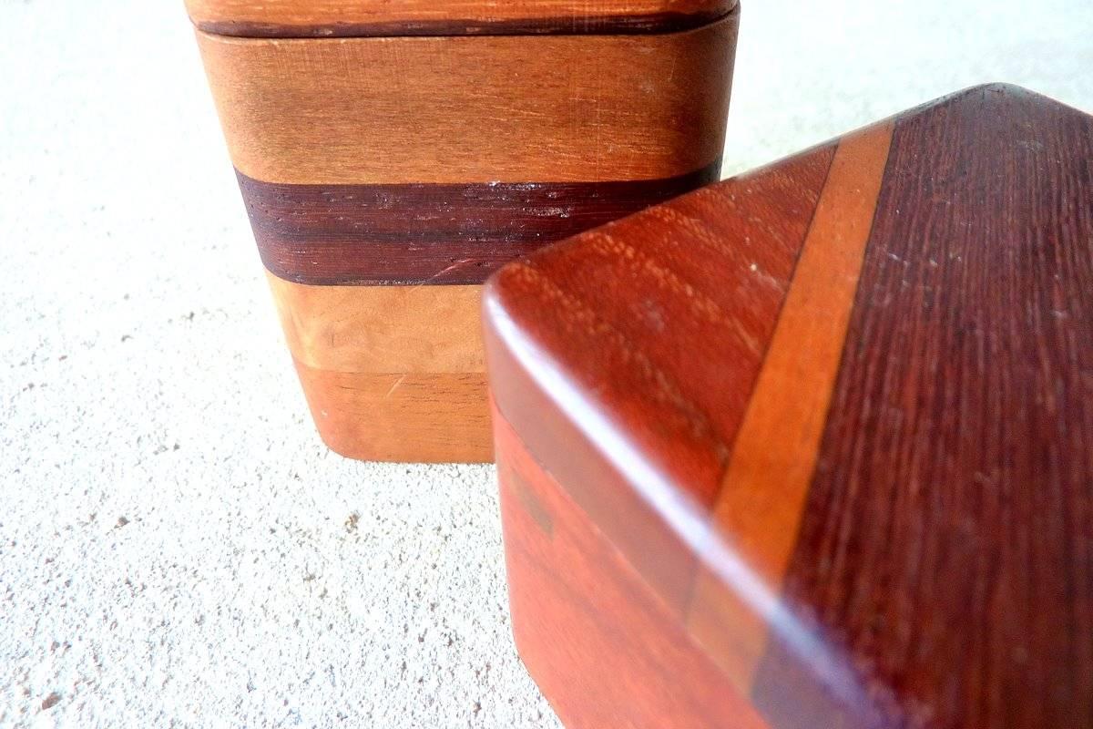 Mid-Century Modern Two Rare Wood Heirloom Boxes by Timothy Lydgate For Sale