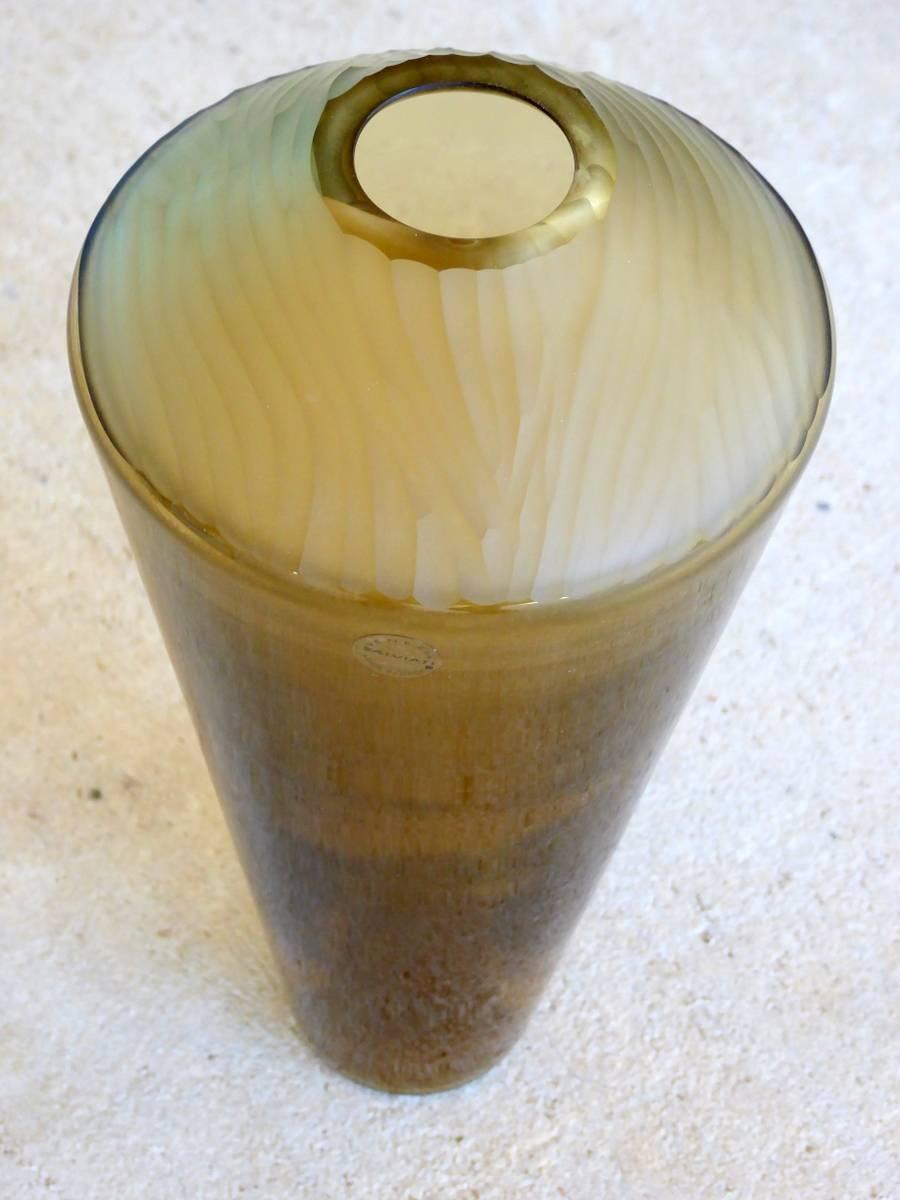Mid-Century Modern Art Glass Vase by Salviati For Sale