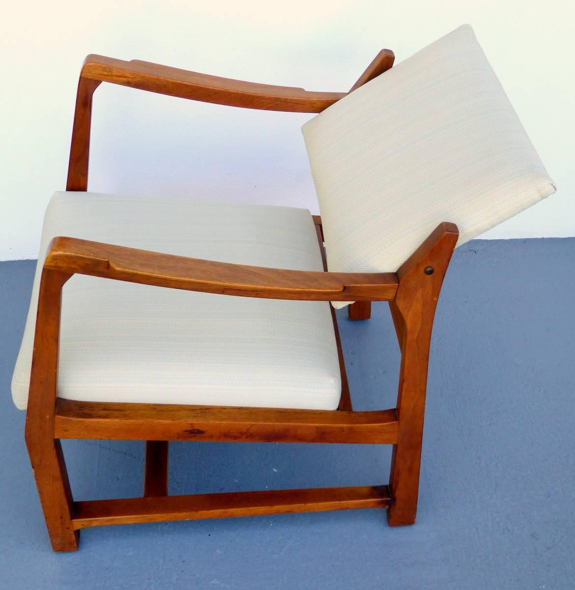 Mid-Century Modern Walnut Tilt Armchair by Edward Wormley for Dunbar For Sale