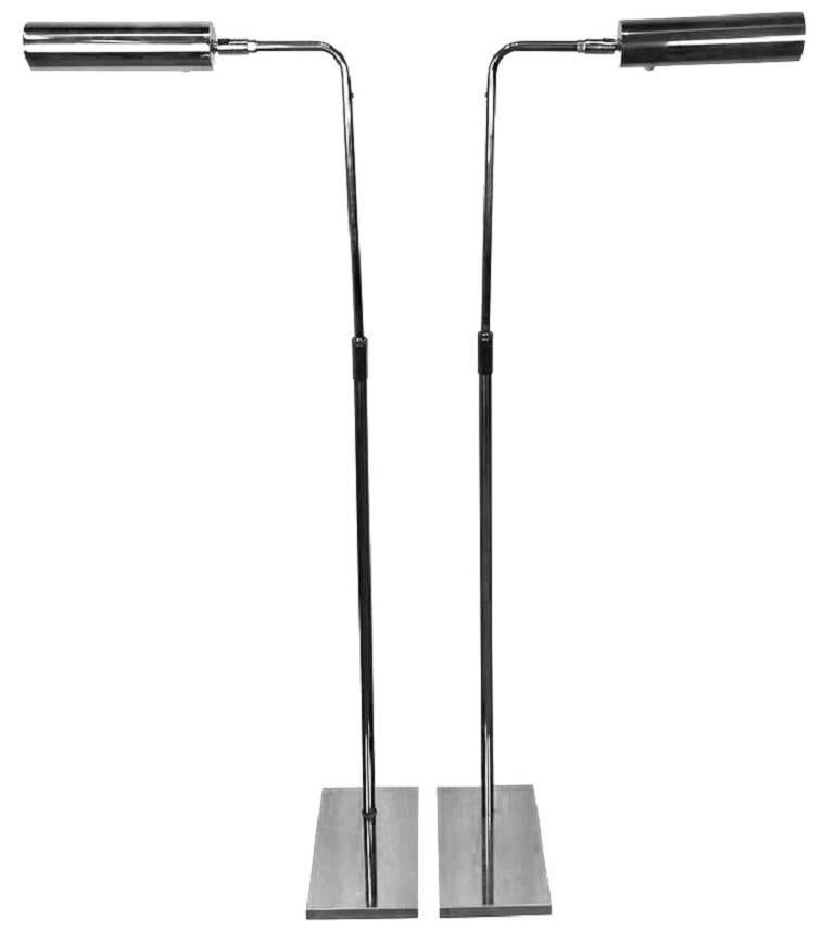 An elegant but superbly functional pair of articulating chrome pharmacy or reading lamps by Koch & Lowy.

A few general notes about all items available through 1stdibs dealer MOBLER  Home Decor:

1. We list all our items as being in 