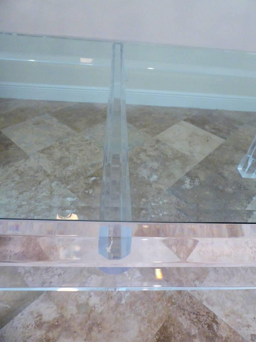 Massive Lucite Dining Table For Sale 1