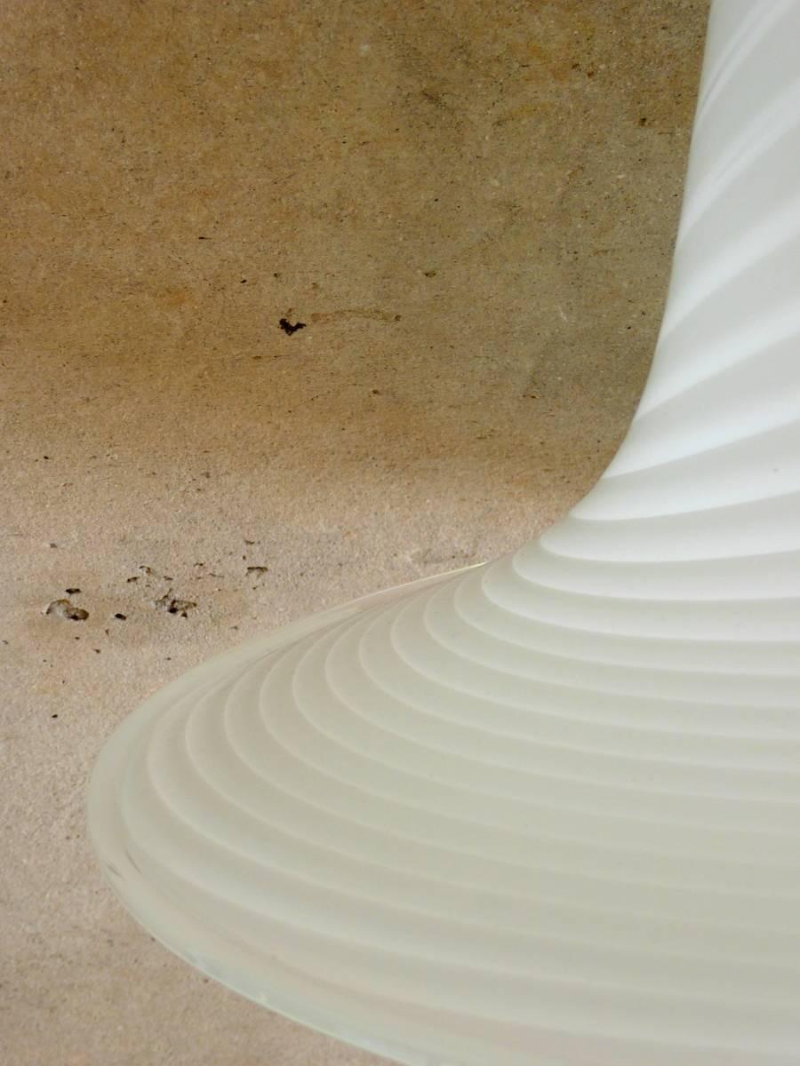 Large Seguso Style Murano Art Glass Pendant Light Fixture For Sale 1