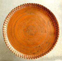 Spider Leg Table with Brass Tray Top