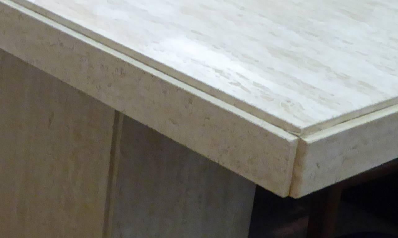 Travertine Marble Dining Table For Sale at 1stDibs travertine dining