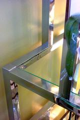 Chrome and Glass Etagere