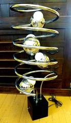 Chrome Spiral Eyeball Lamp