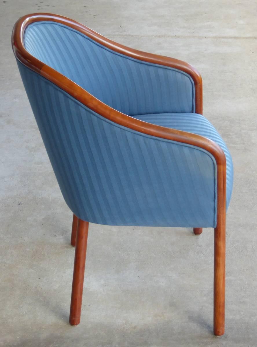 20th Century Walnut Banker Chairs by Ward Bennett for Brickel For Sale