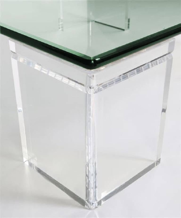Mid-Century Modern Lucite Cocktail Table by Leon Frost for Lion in Frost For Sale