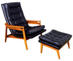 Lounge Chair with Ottoman by Milo Baughman