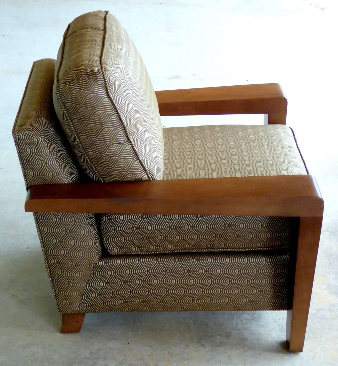 Mid-Century Modern Jackson Upholstered Lounge Chair by Thayer Coggin For Sale