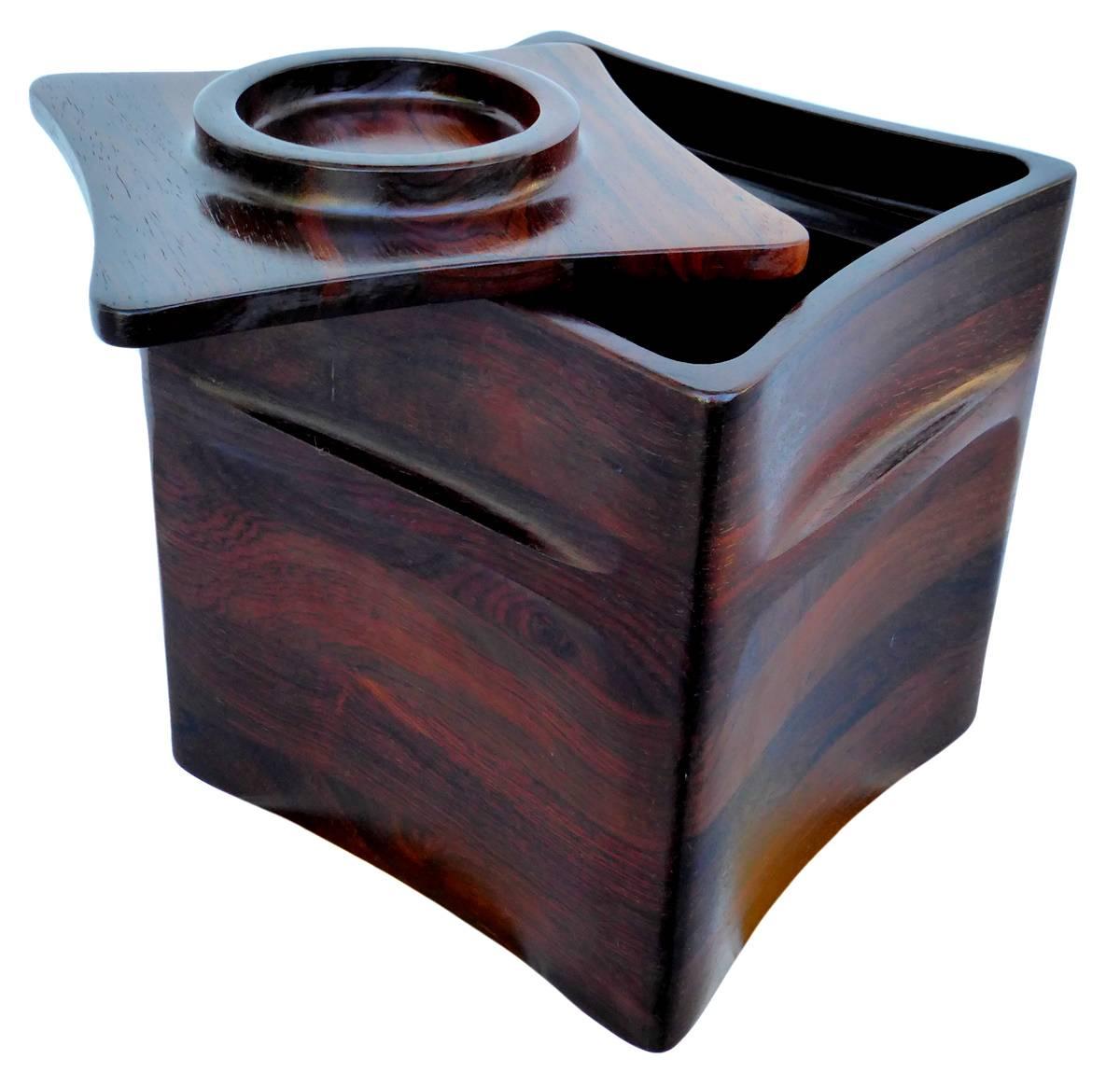 Mid-Century Modern Rosewood Ice Bucket by Jens Quistgaard for Dansk For Sale