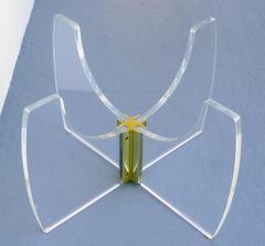 Pace Style Lucite Cocktail Table with Octagonal Glass Top