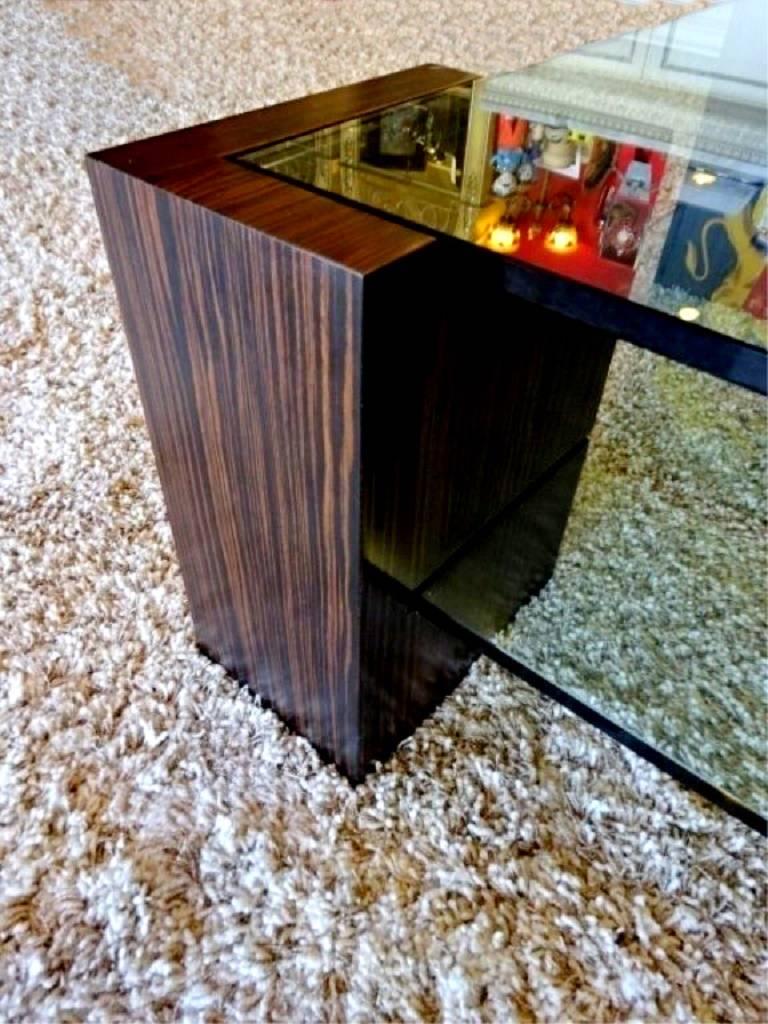 20th Century Ebony Tiered Cocktail Table For Sale