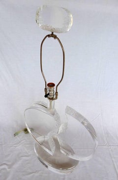 Lucite Broken Heart Lamp