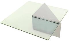 Polished Stainless Steel Cantilever Cocktail Table by J. Wade Beam for Brueton