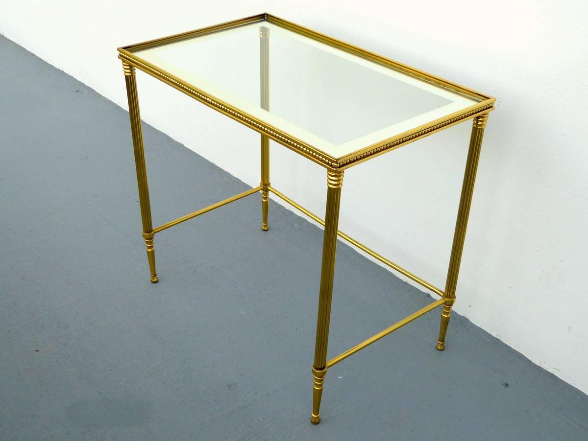 Hollywood Regency Bronze Table by Maison Jansen In Good Condition For Sale In Palm Beach Gardens, FL