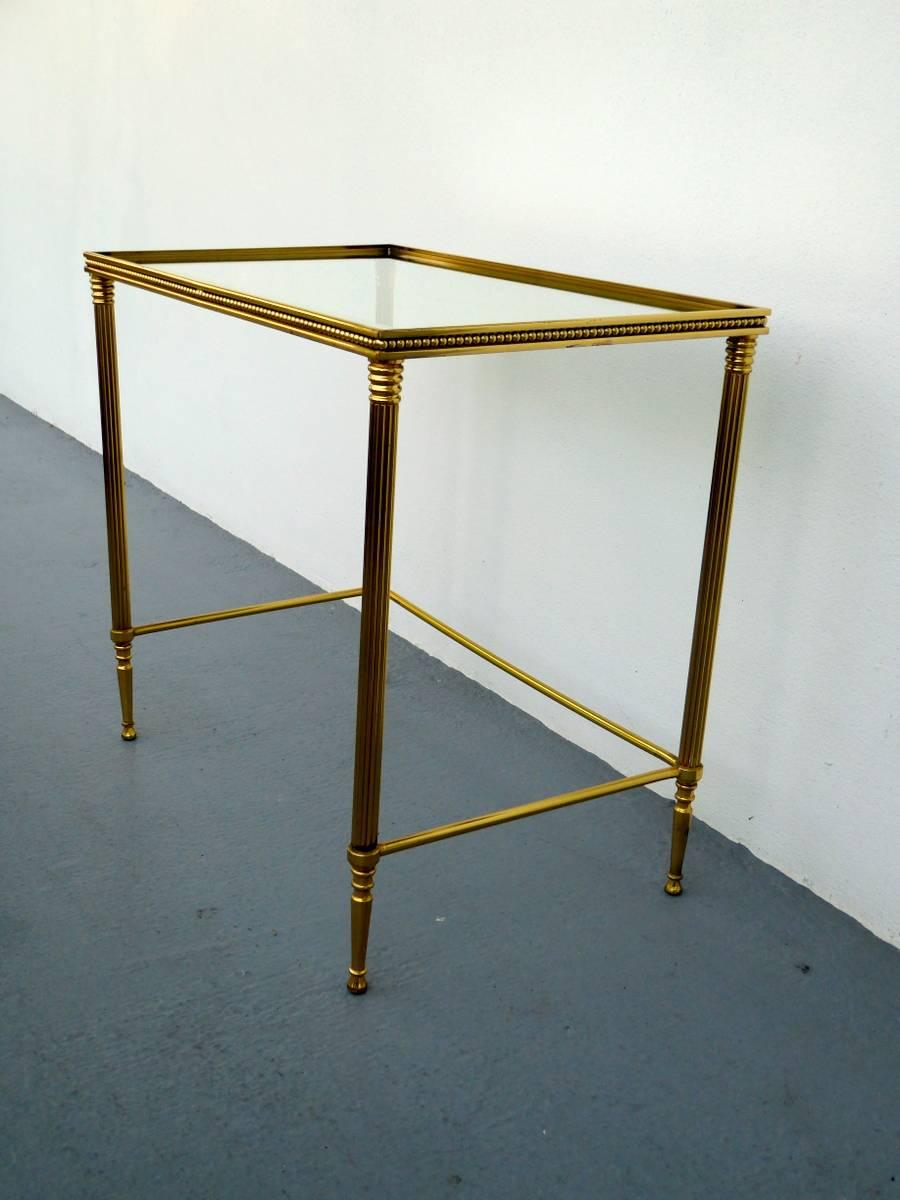 20th Century Hollywood Regency Bronze Table by Maison Jansen For Sale