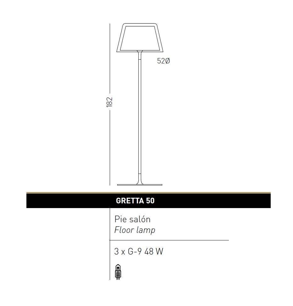 Contemporary Gretta 50 Floor Lamp by Alfonso Fontal for Modiss For Sale