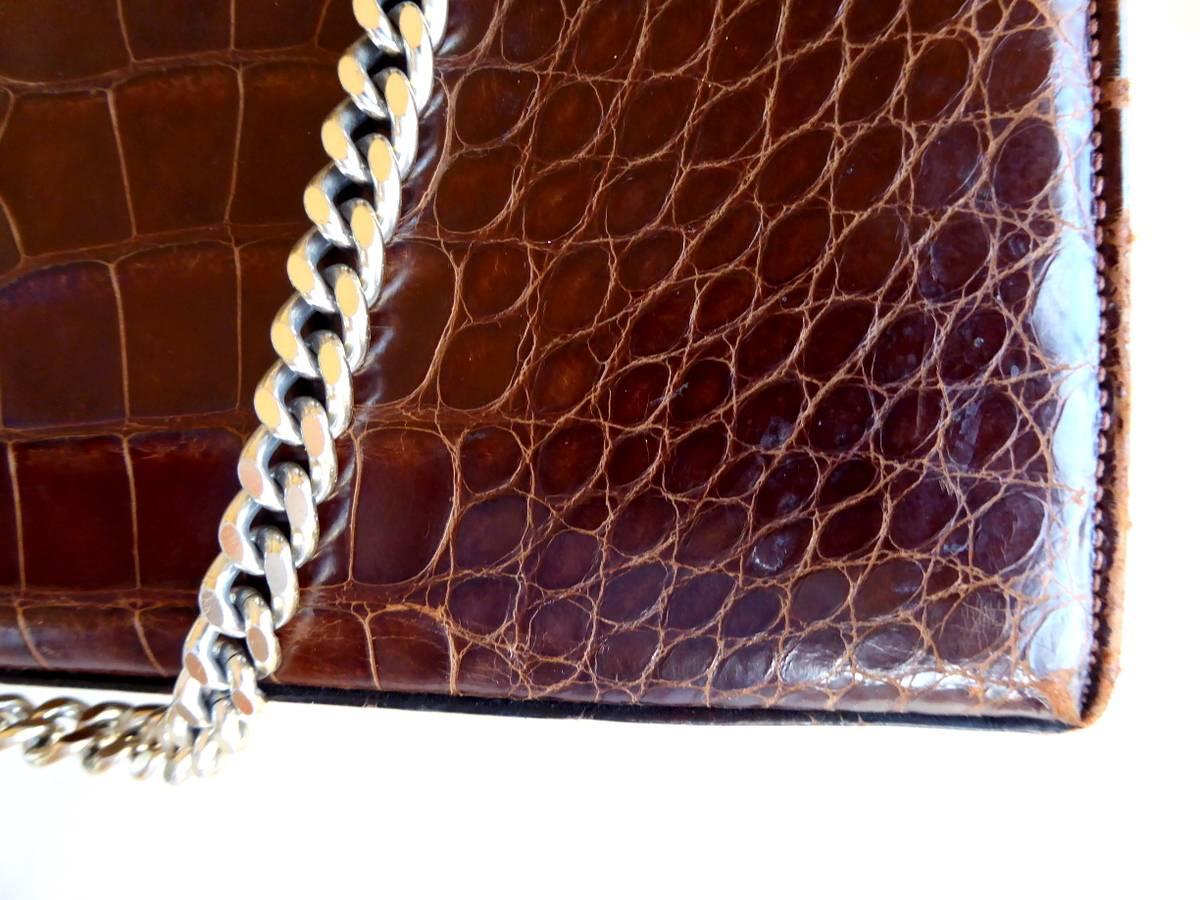 Alligator Handbag by Lucille de Paris In Good Condition For Sale In Palm Beach Gardens, FL