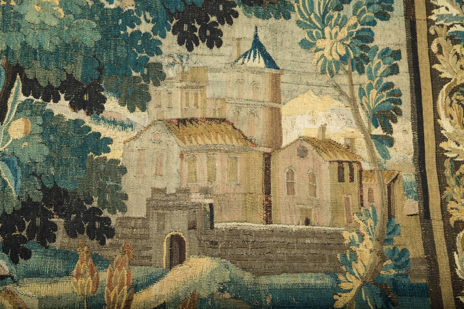 18th Century Aubusson Tapestry signed “De Landrieve” & M R D”Aubusson” For Sale 1