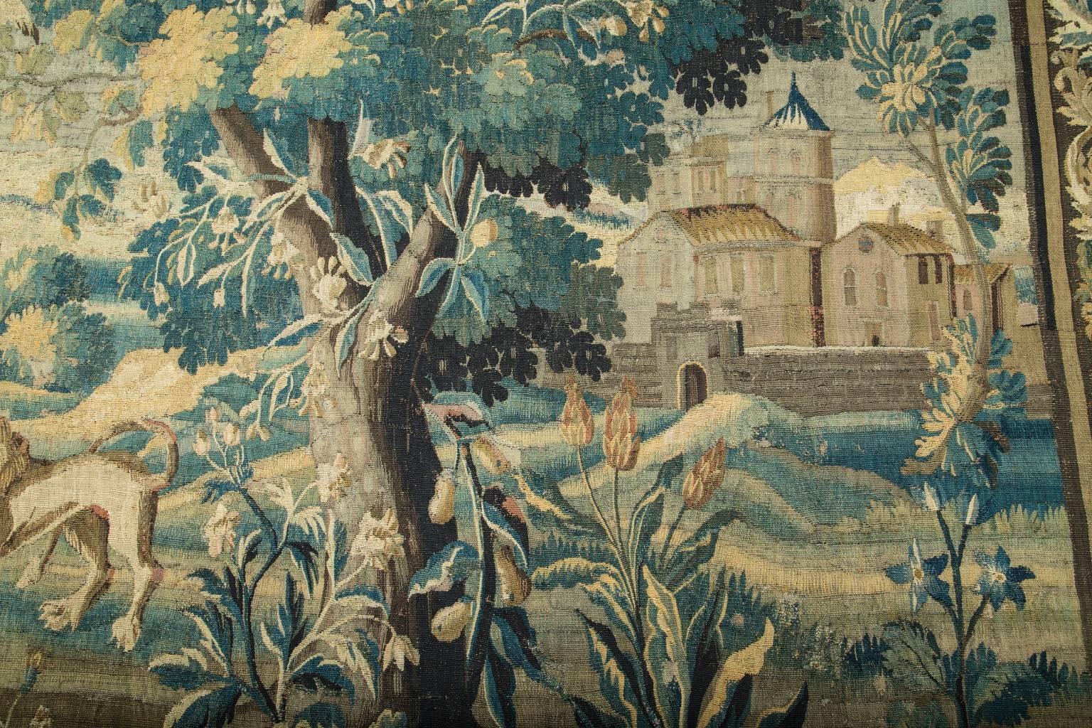 18th Century Aubusson Tapestry signed “De Landrieve” & M R D”Aubusson” For Sale 3