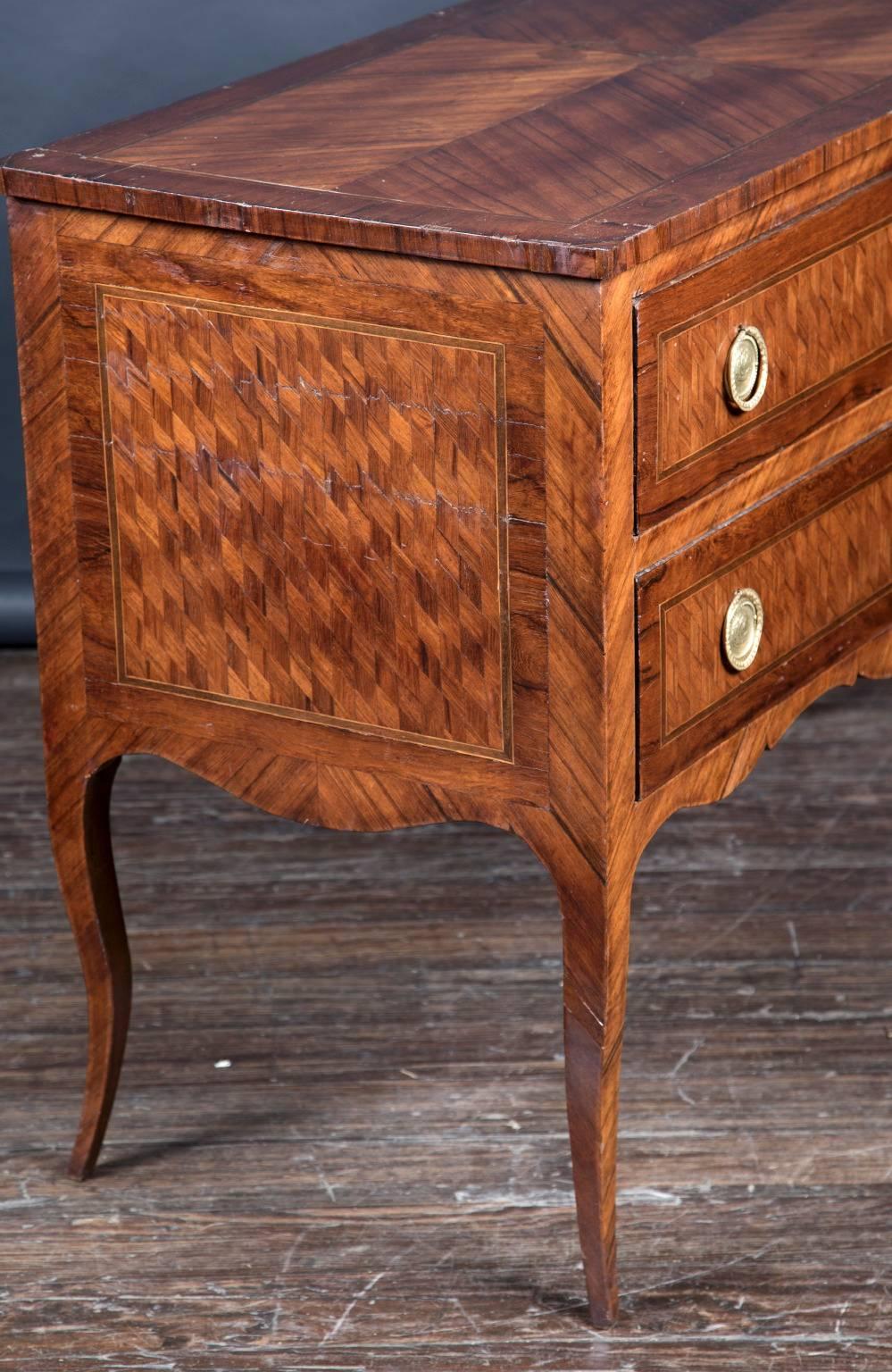 French 19th Century Marquetry Chest In Good Condition In New Orleans, LA