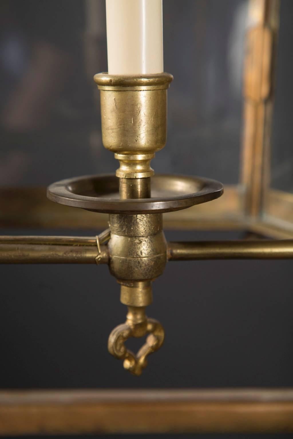 XIXe siècle Lanterne suspendue en laiton du 19ème siècle en France en vente