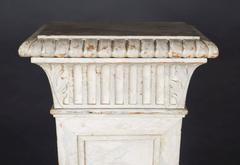 19th Century France Three-Sided Faux-Marble Pedestal