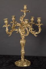 Coppia di candelabri francesi in bronzo d'Oré del XIX secolo