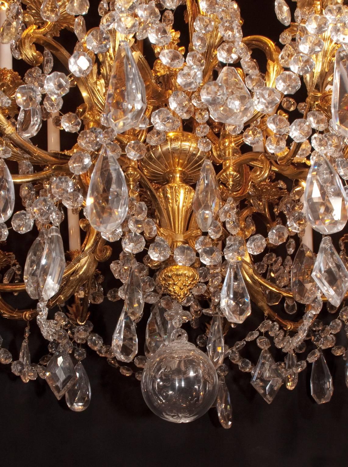 Napoleon III Bronze d’Ore and Crystal Chandelier, French 19th Century  For Sale 2
