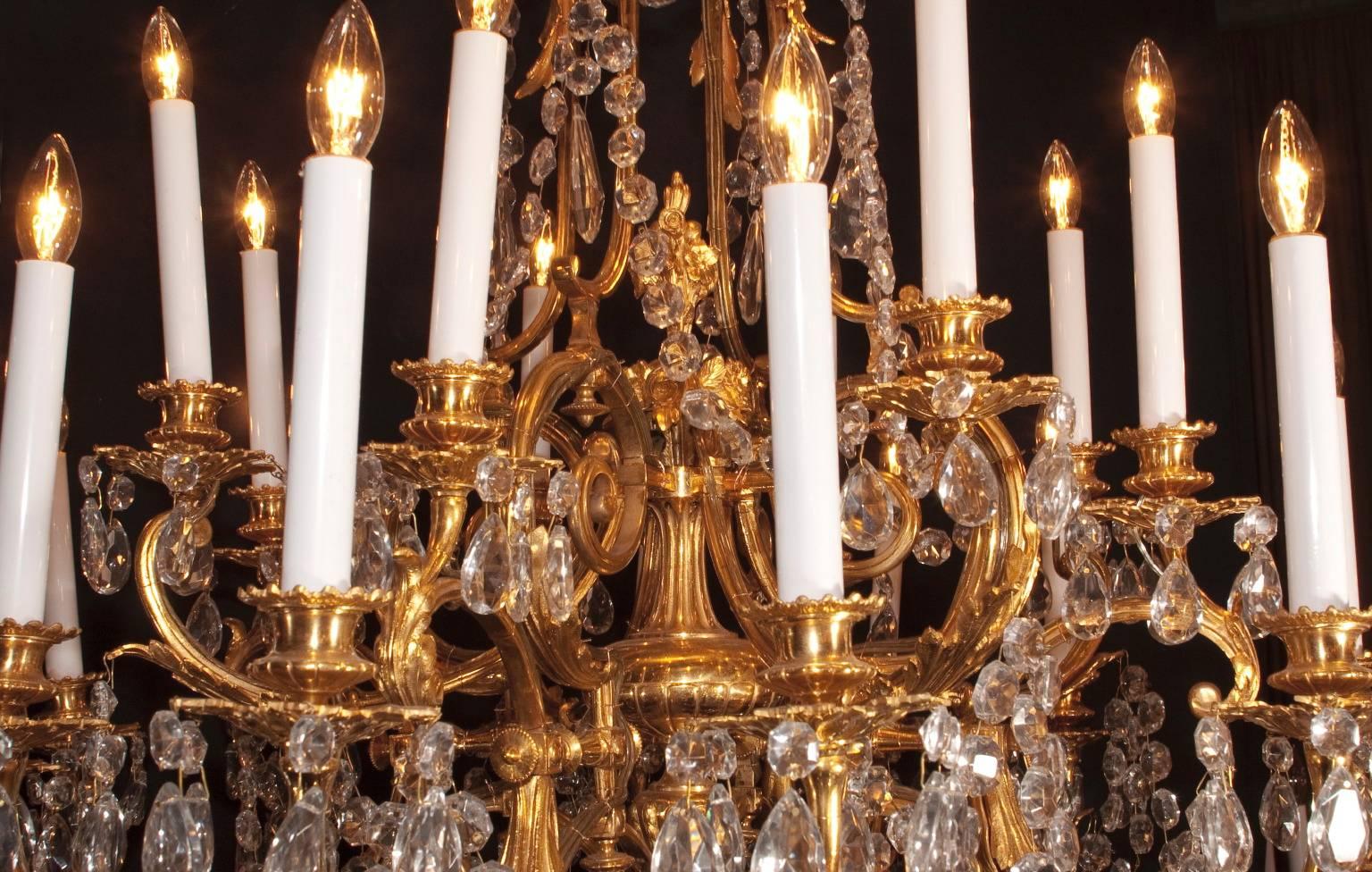 Napoleon III Bronze d’Ore and Crystal Chandelier, French 19th Century  For Sale 1