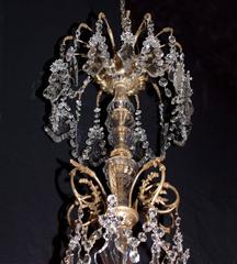 Grand Louis XVI Baccarat Crystal and Bronze Chandelier, French 19th Century