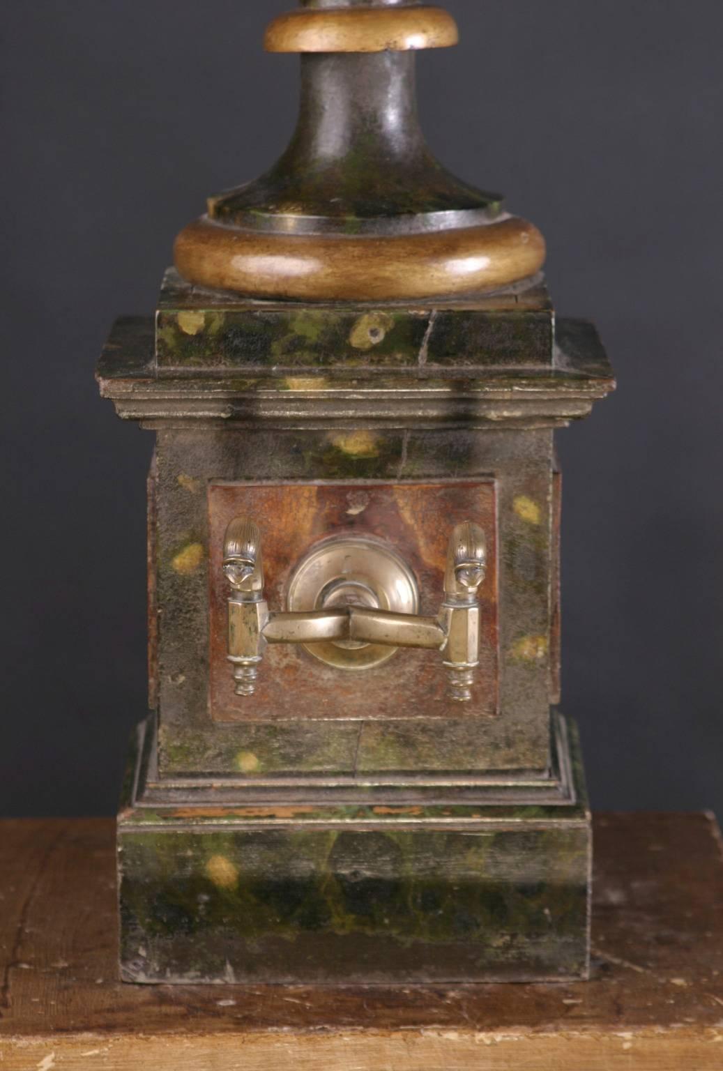French 18th Century Painted and Gilded Tole Fountain In Excellent Condition For Sale In New Orleans, LA