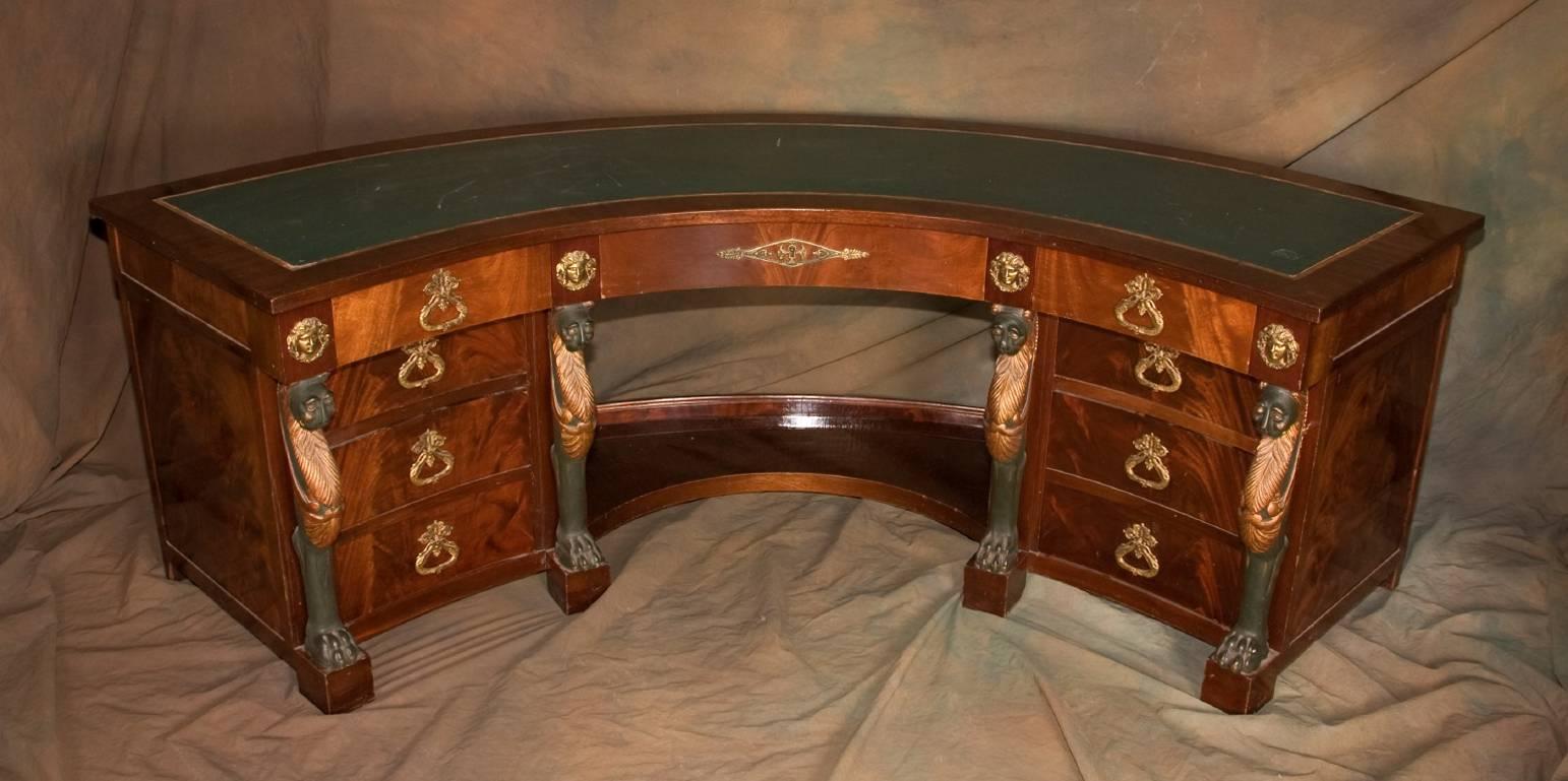 curved antique desk