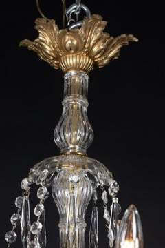 French 19th Century Louis XVI Bronze and Crystal Chandelier