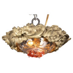 Unique, Small Louis XV Chandelier with Colored and Textured Crystal 20th Century