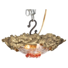 Unique, Small Louis XV Chandelier with Colored and Textured Crystal 20th Century