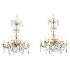 Pair of French 19th Century Louis XVI Chandeliers