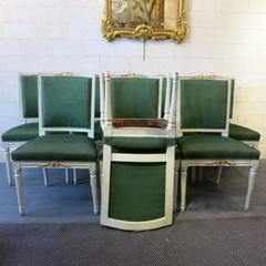 Suite of Eight Swedish Painted Chairs, circa 1800