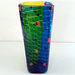 Vaso Frisage in vetro di Murano del XX secolo, Versace Venini