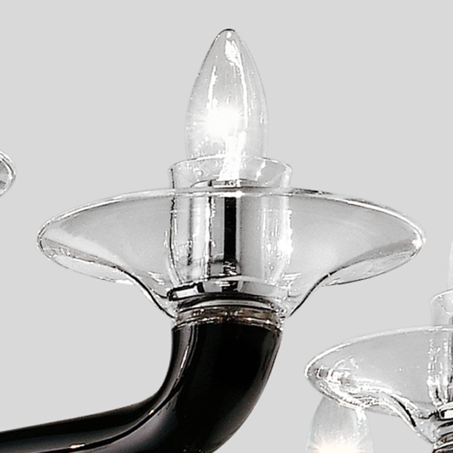 Contemporary Scarlatti Venini Glass Chandelier with 12 Lights For Sale